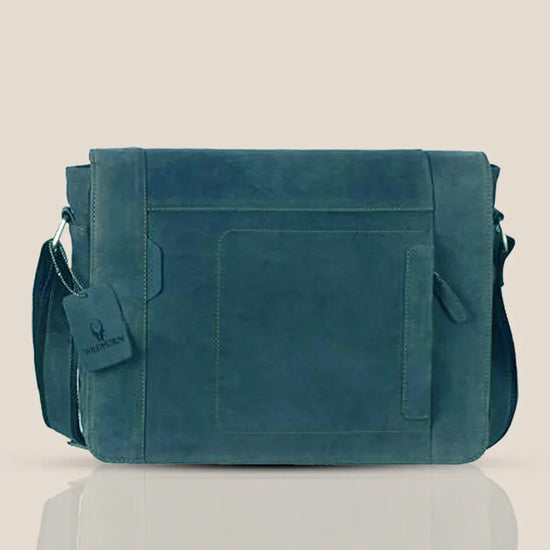 HEMSWORTH Leather Messenger Bag for Men - WILDHORN