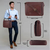 HEMSWORTH Leather Messenger Bag for Men - WILDHORN