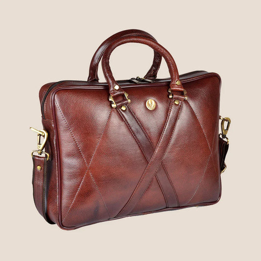 KENAI Leather Laptop Messenger Bag for Men - WILDHORN