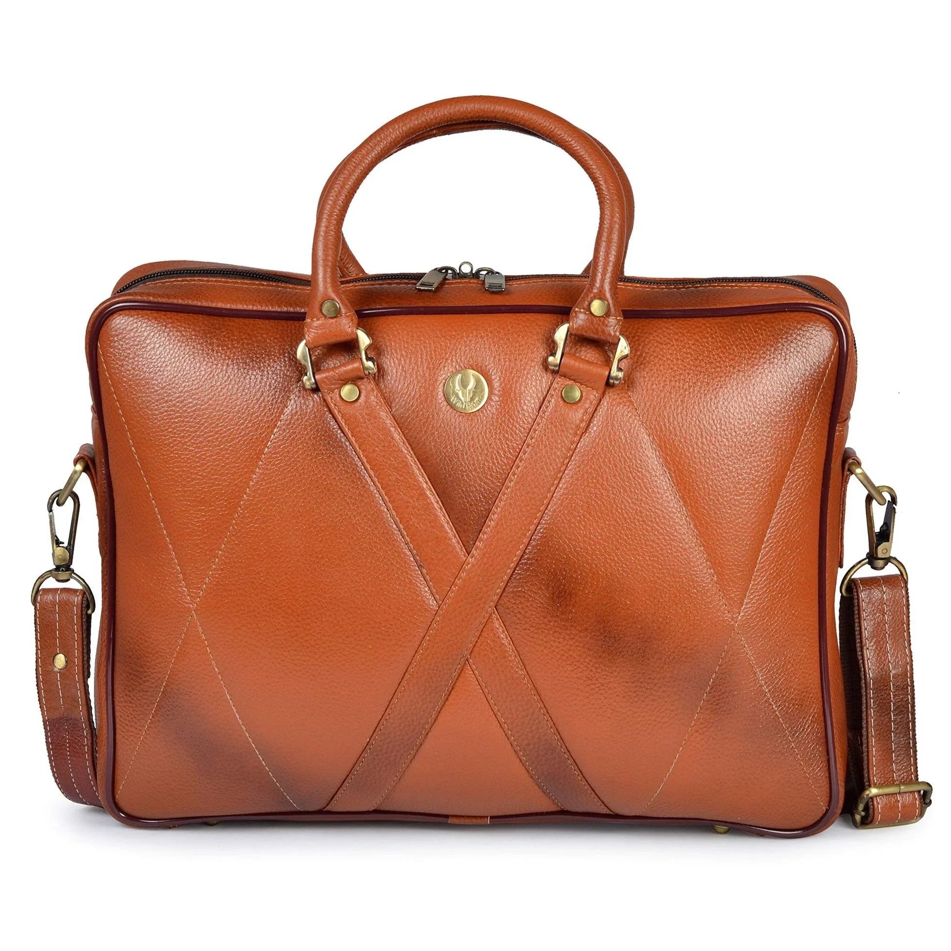 KENAI Leather Laptop Messenger Bag for Men - WILDHORN