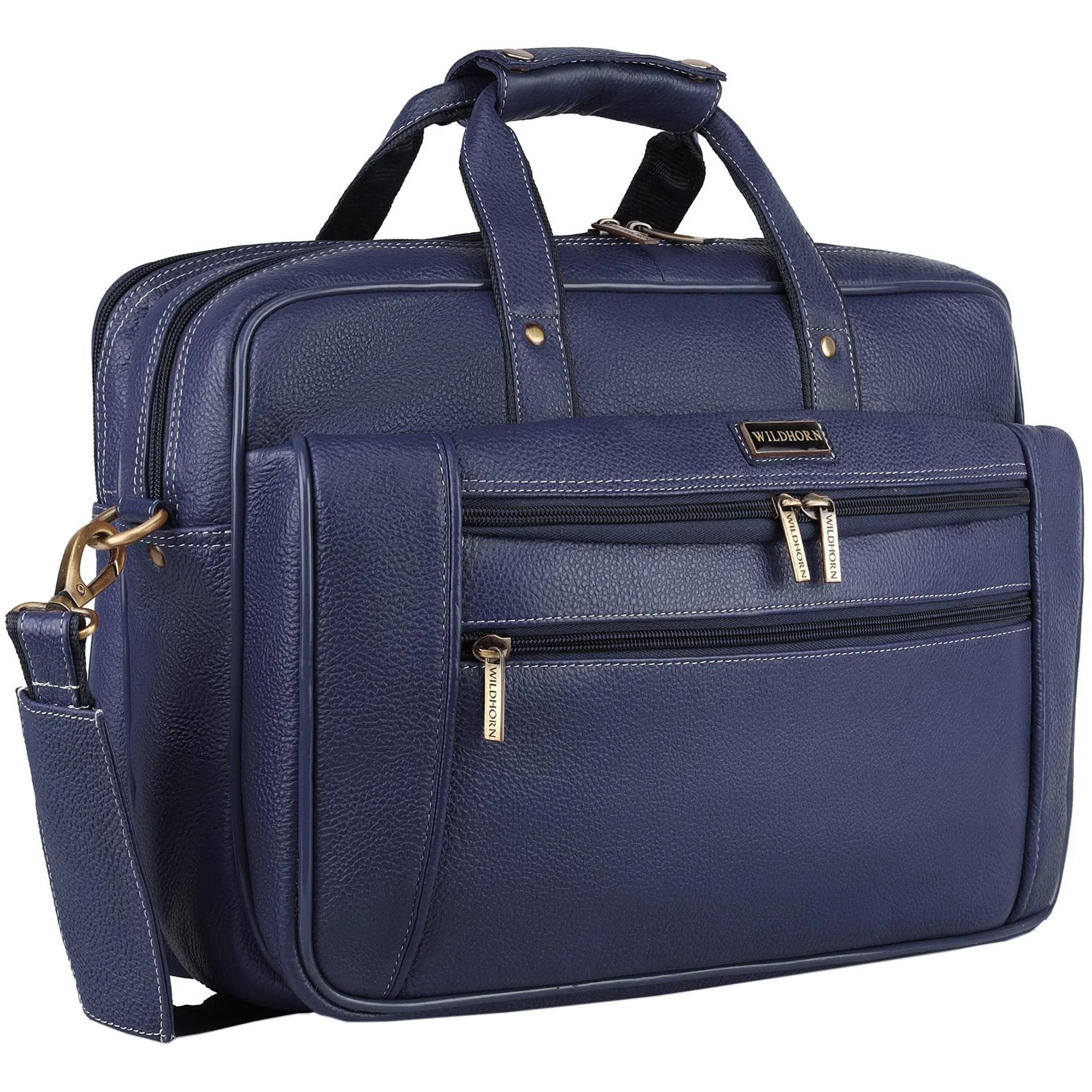 MANCHESTER Leather Laptop Messenger Bag for Men - WILDHORN