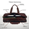 MICHIGAN Leather Laptop Messenger Bag for Men - WILDHORN