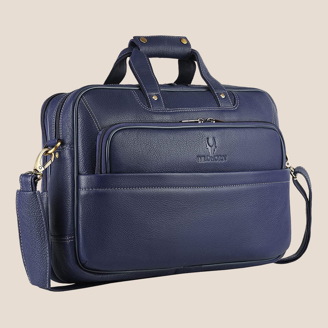 MISSOURI Leather Laptop Messenger Bag for Men - WILDHORN