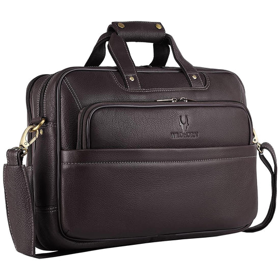 MISSOURI Leather Laptop Messenger Bag for Men - WILDHORN