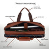 MISSOURI Leather Laptop Messenger Bag for Men - WILDHORN