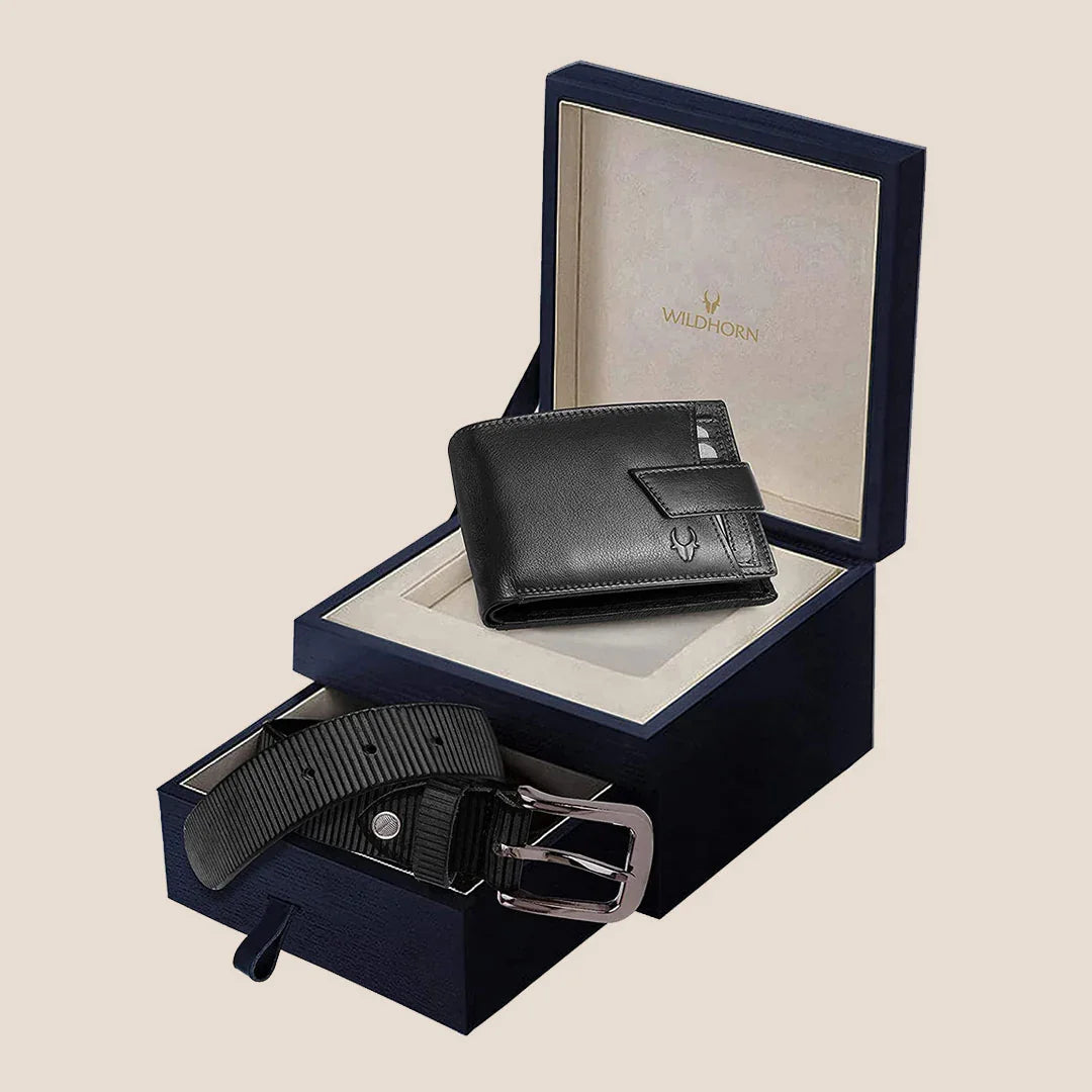 NOGALES Leather Wallet & Belt Gift Hamper for Men - WILDHORN