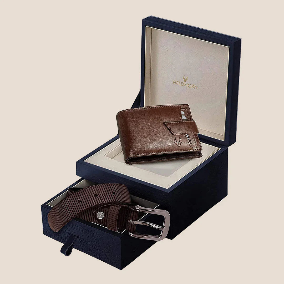 NOGALES Leather Wallet & Belt Gift Hamper for Men - WILDHORN