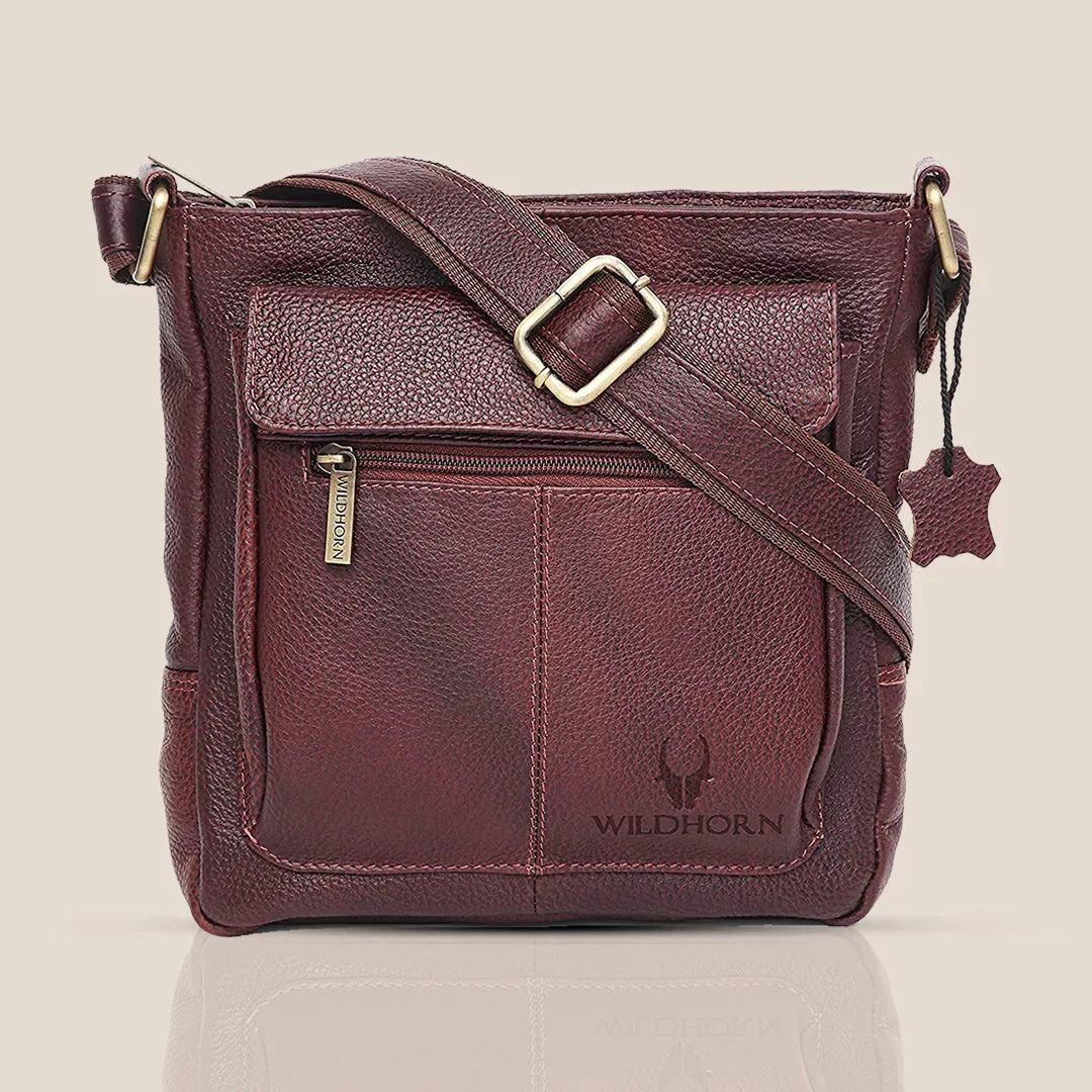 OAKLAND Leather Sling Bag for Men - WILDHORN