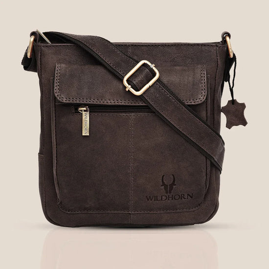 OAKLAND Leather Sling Bag for Men - WILDHORN