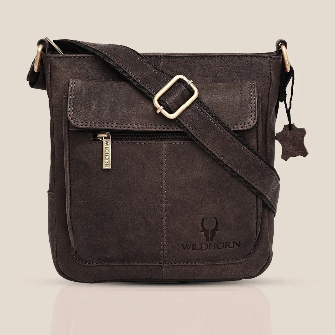 OAKLAND Leather Sling Bag for Men - WILDHORN