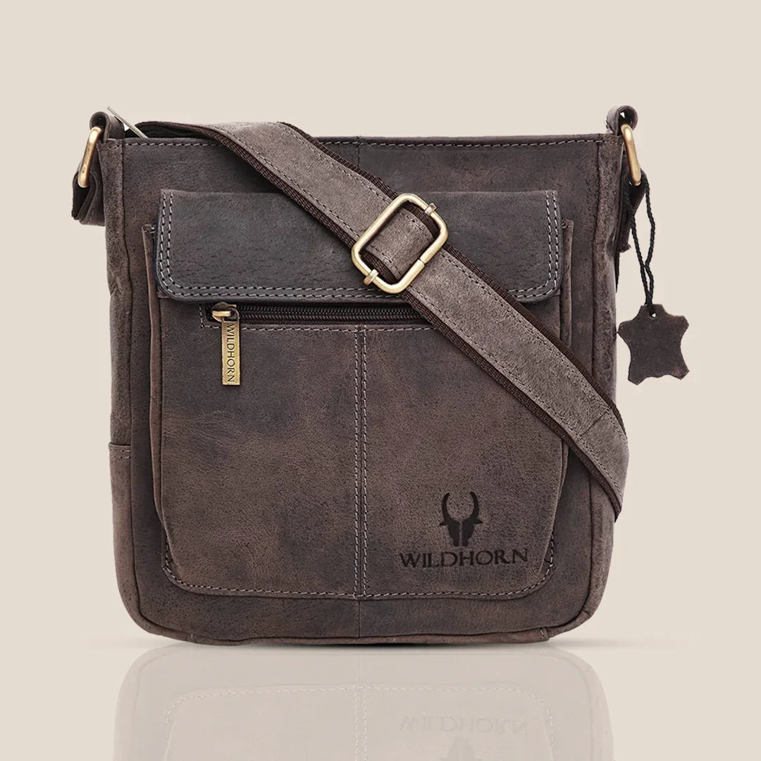 OAKLAND Leather Sling Bag for Men - WILDHORN