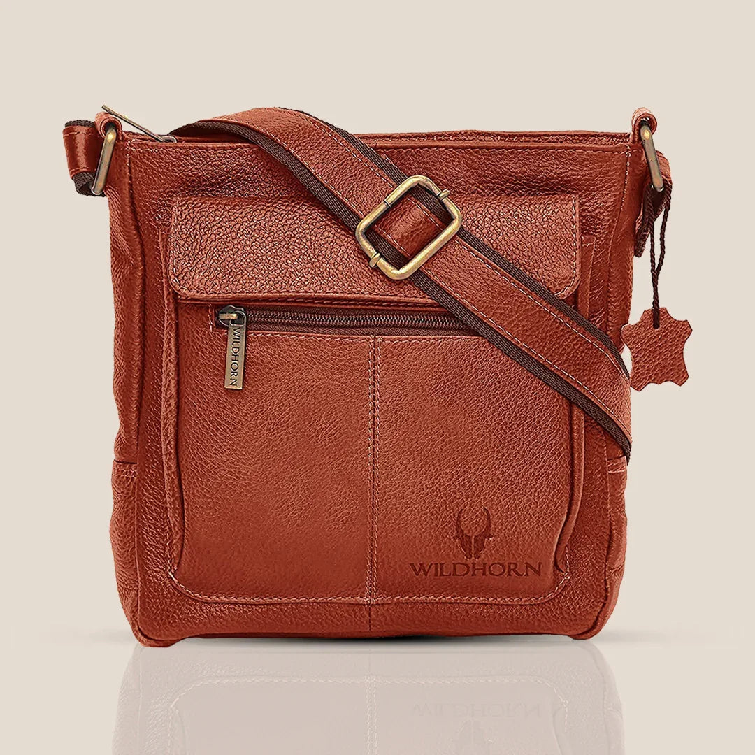 OAKLAND Leather Sling Bag for Men - WILDHORN