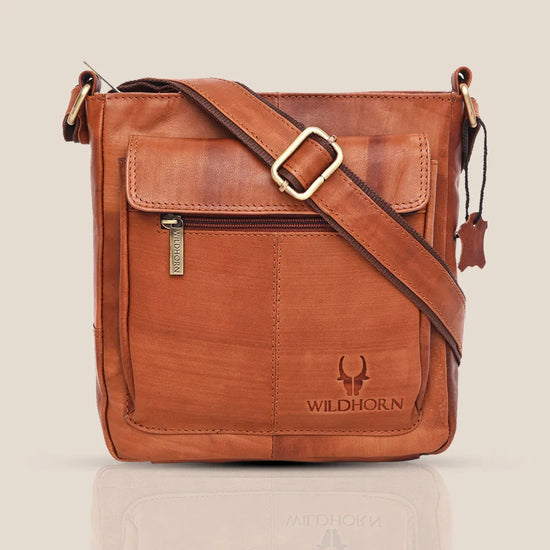 OAKLAND Leather Sling Bag for Men - WILDHORN