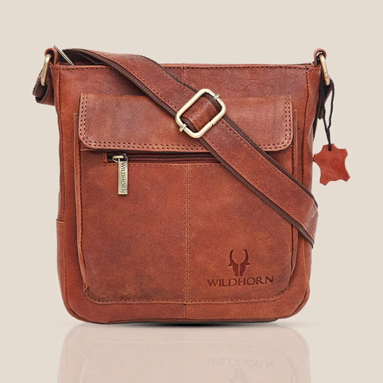 OAKLAND Leather Sling Bag for Men - WILDHORN