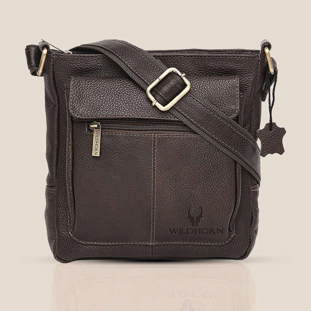 OAKLAND Leather Sling Bag for Men - WILDHORN