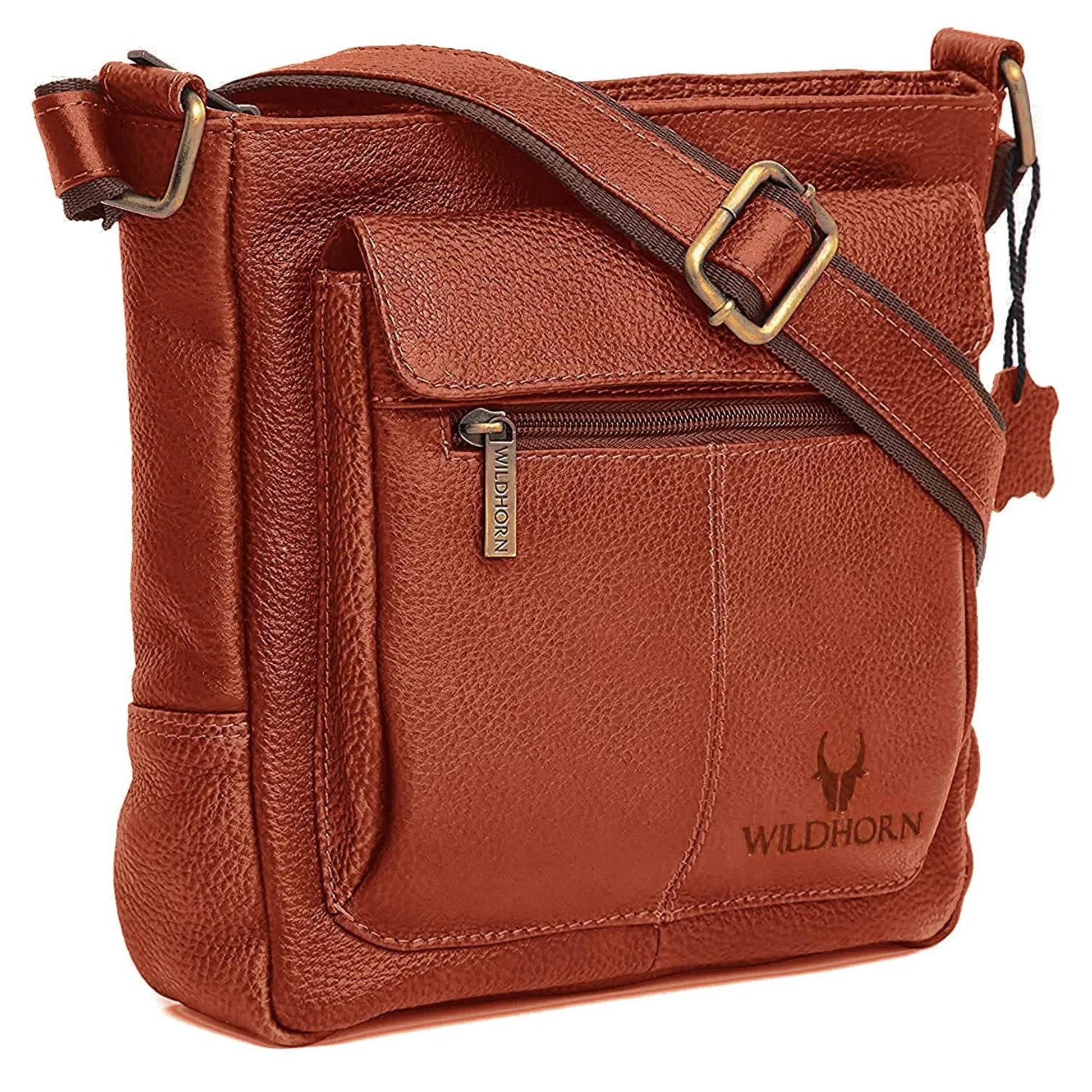 OAKLAND Leather Sling Bag for Men - WILDHORN