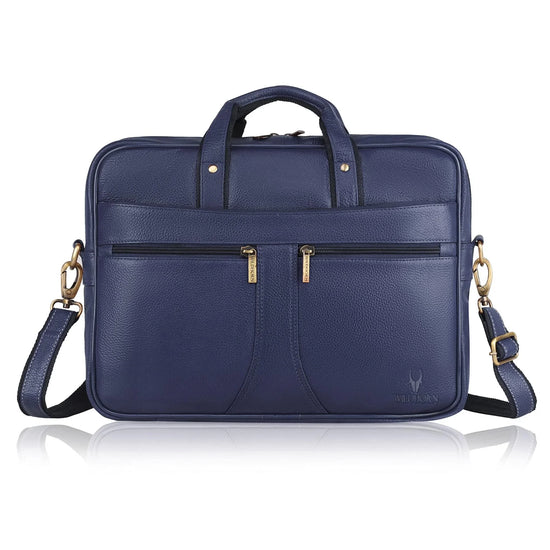 RICHMOND Leather Laptop Messenger Bag for Men - WILDHORN