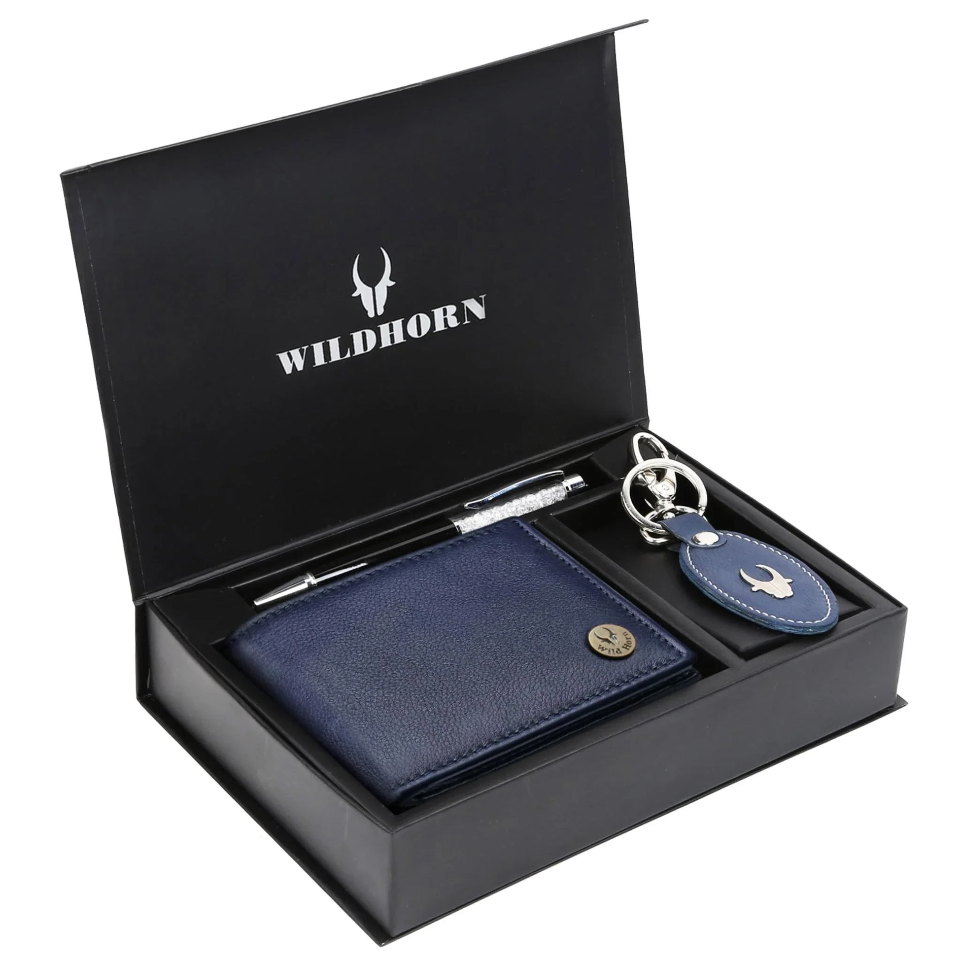 SCOTTSDALE Leather Wallet, Keychain & Pen Gift Hamper for Men - WILDHORN