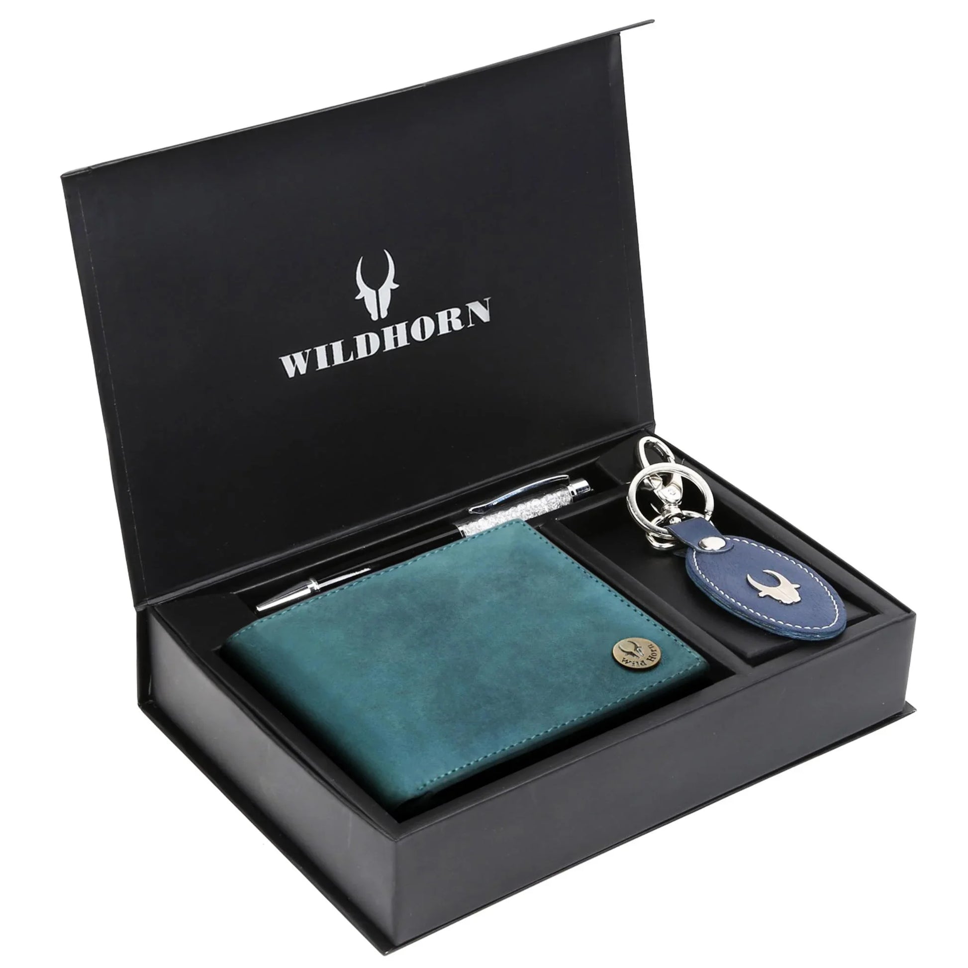 SCOTTSDALE Leather Wallet, Keychain & Pen Gift Hamper for Men - WILDHORN