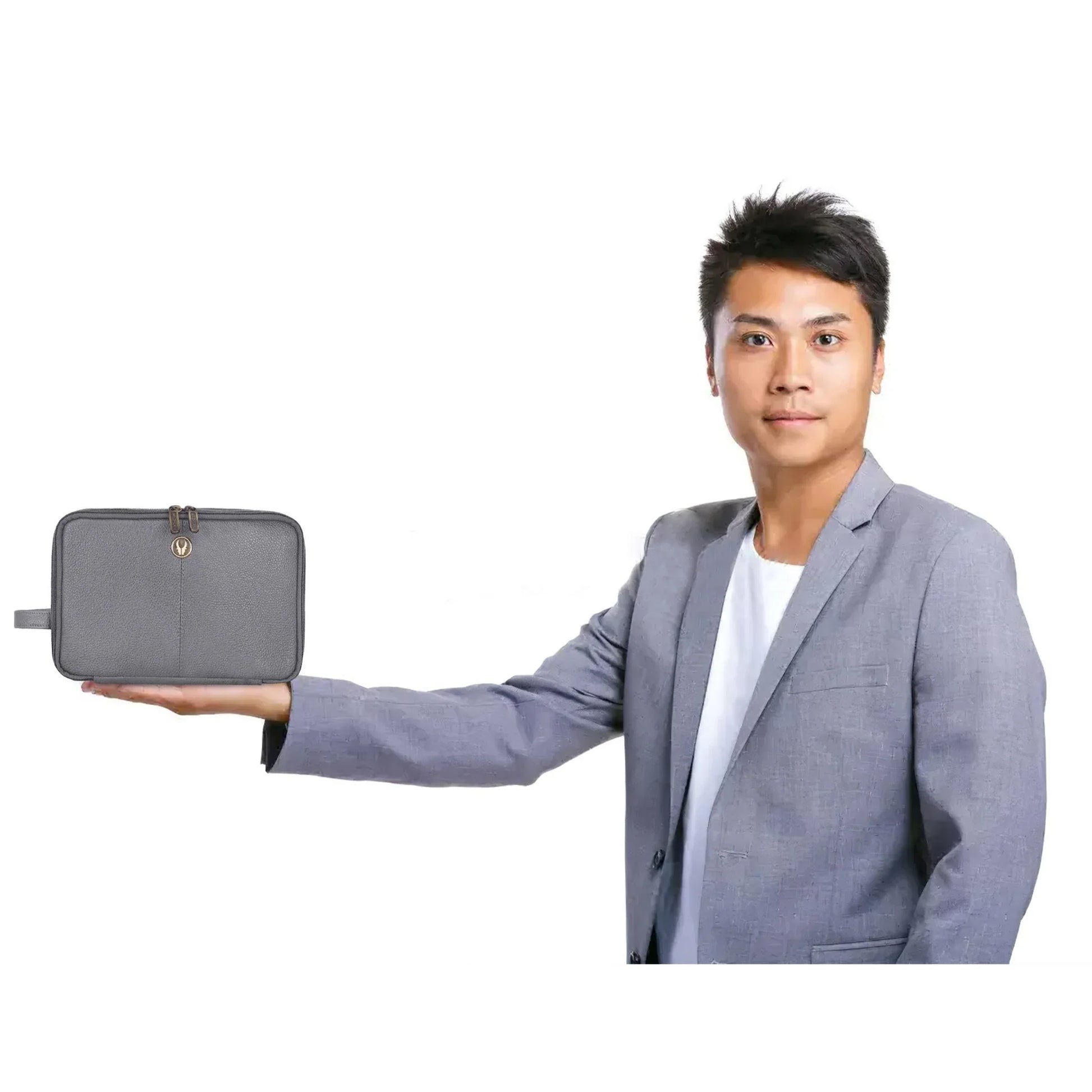 VANCOUVER Leather Toiletry Bag For Men & Women - WILDHORN