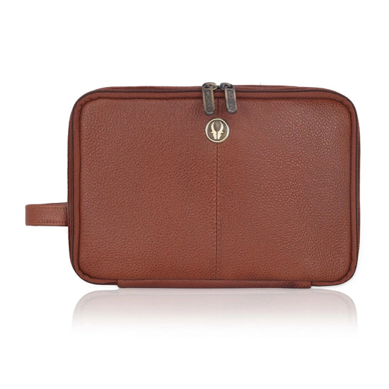 VANCOUVER Leather Toiletry Bag For Men & Women - WILDHORN