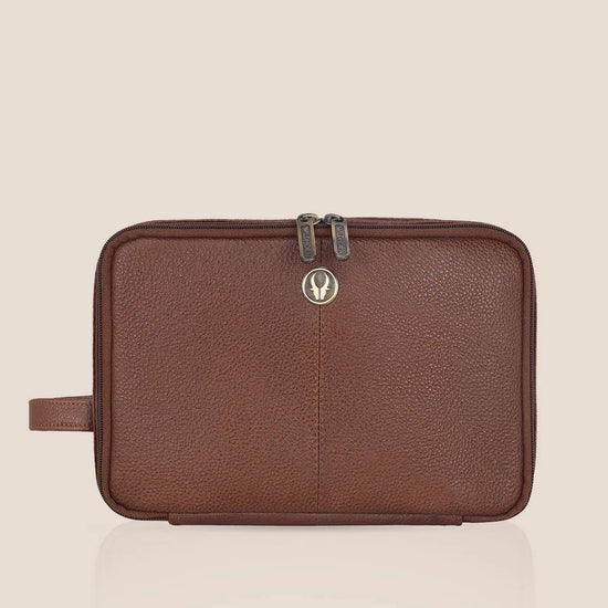 VANCOUVER Leather Toiletry Bag For Men & Women - WILDHORN