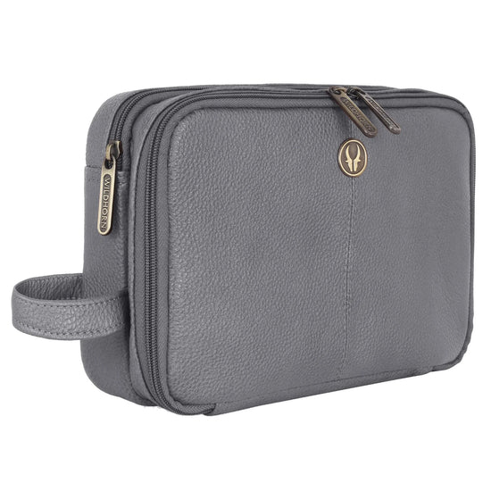 VANCOUVER Leather Toiletry Bag For Men & Women - WILDHORN