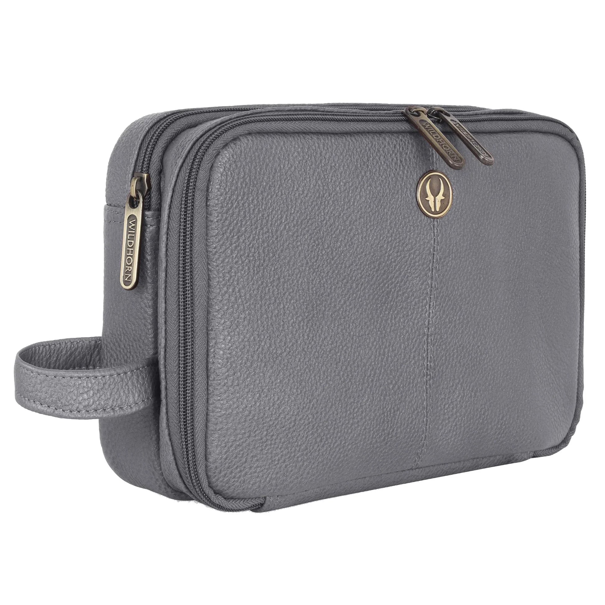 VANCOUVER Leather Toiletry Bag For Men & Women - WILDHORN