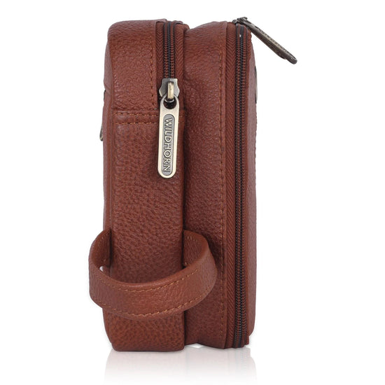 VANCOUVER Leather Toiletry Bag For Men & Women - WILDHORN