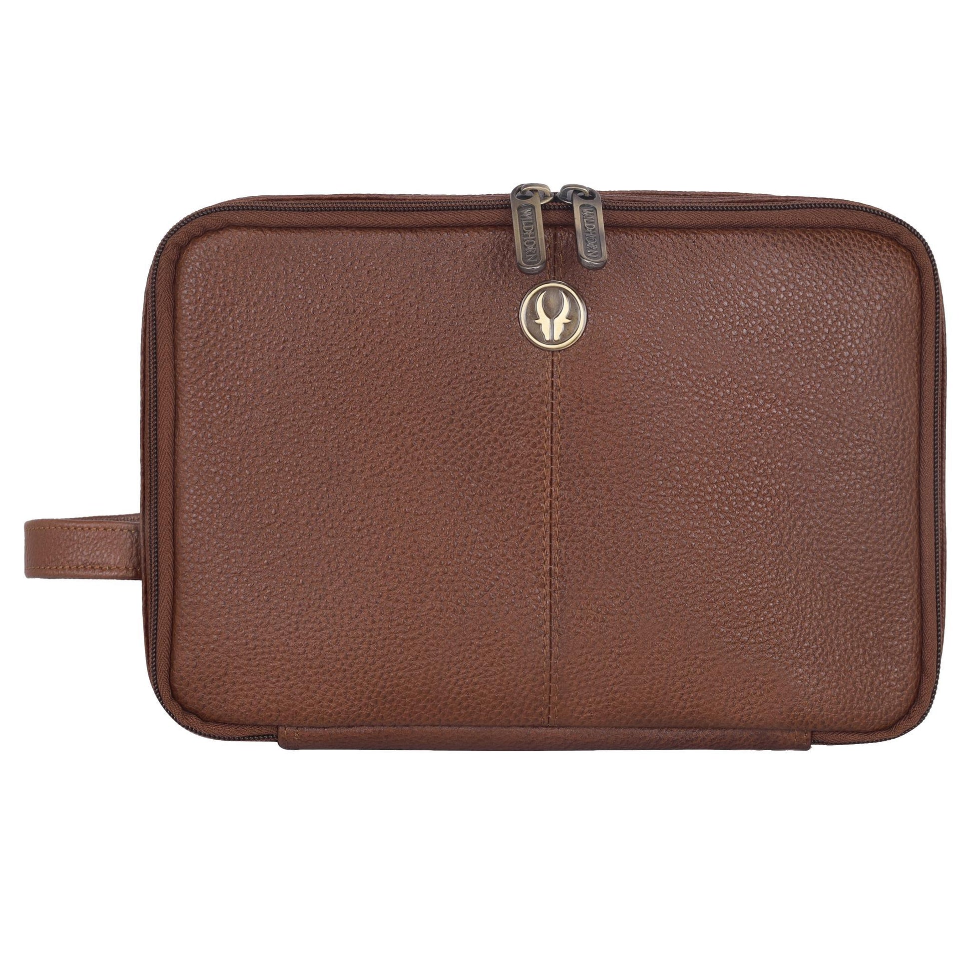VANCOUVER Leather Toiletry Bag For Men & Women - WILDHORN