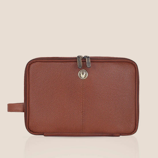 VANCOUVER Leather Toiletry Bag For Men & Women - WILDHORN