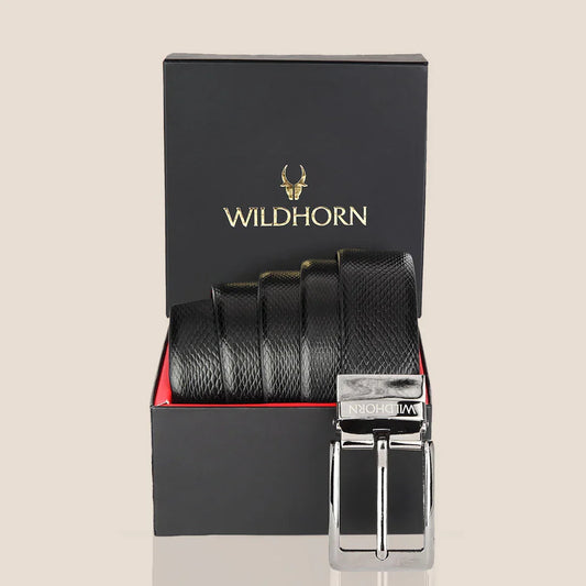 WILDHORN Premium Reversible Leather Belt for Men - WILDHORN