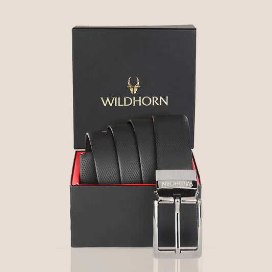 WILDHORN Premium Reversible Leather Belt for Men - WILDHORN