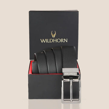 WILDHORN Premium Reversible Leather Belt for Men - WILDHORN