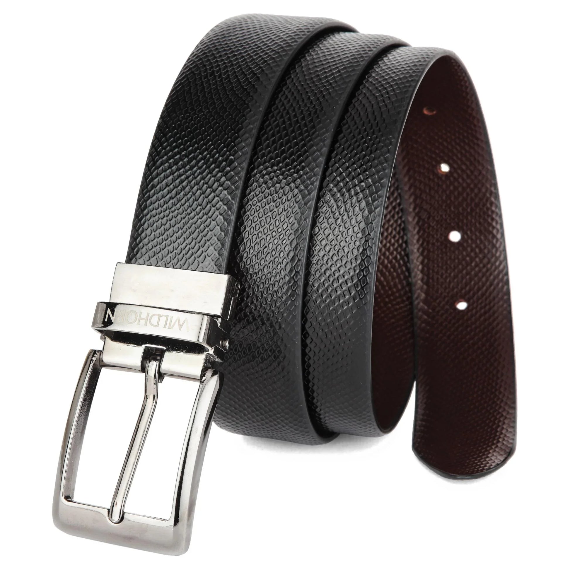 WILDHORN Premium Reversible Leather Belt for Men - WILDHORN