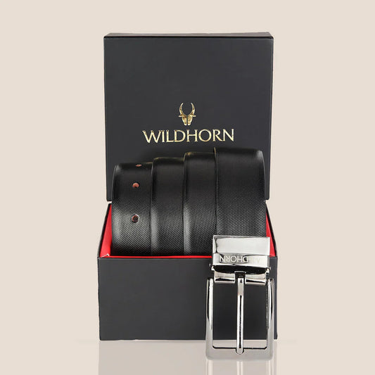 WILDHORN Premium Reversible Leather Belt for Men - WILDHORN