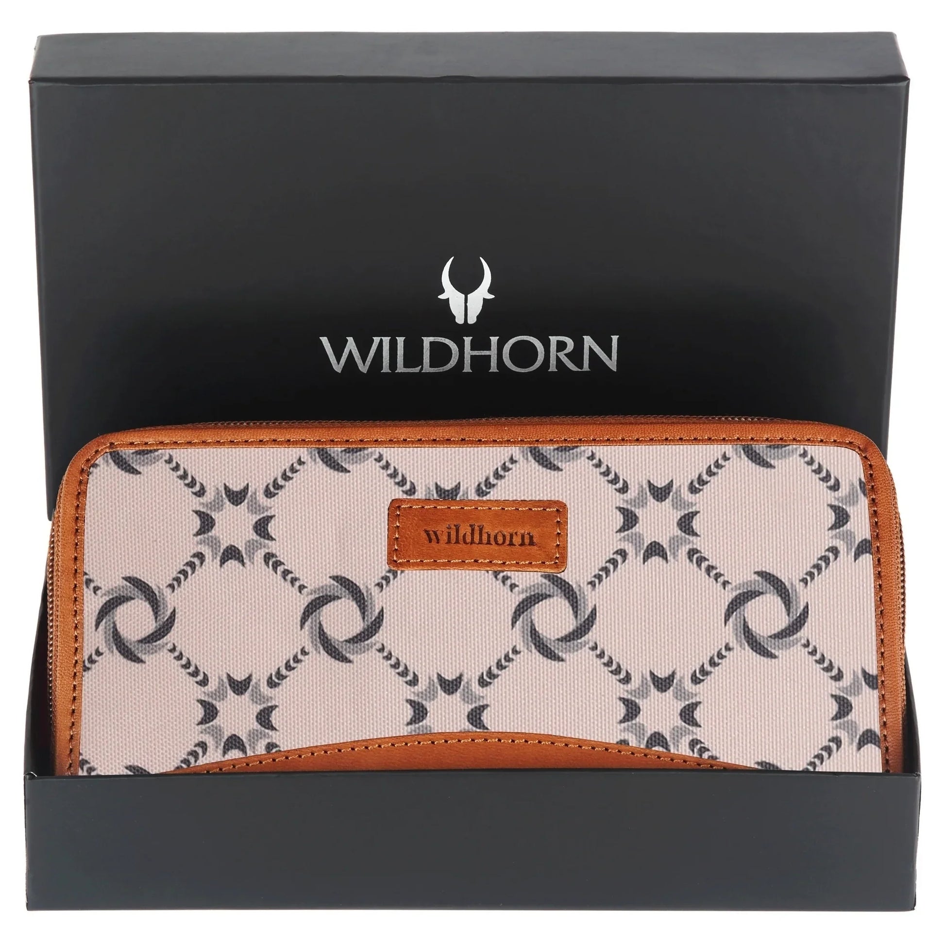 WildHorn Women's Canvas Wallet Clutch - Stylish, Spacious I Zip Around Wallet for Travel, Holds Cards, Phone, Cash - WILDHORN