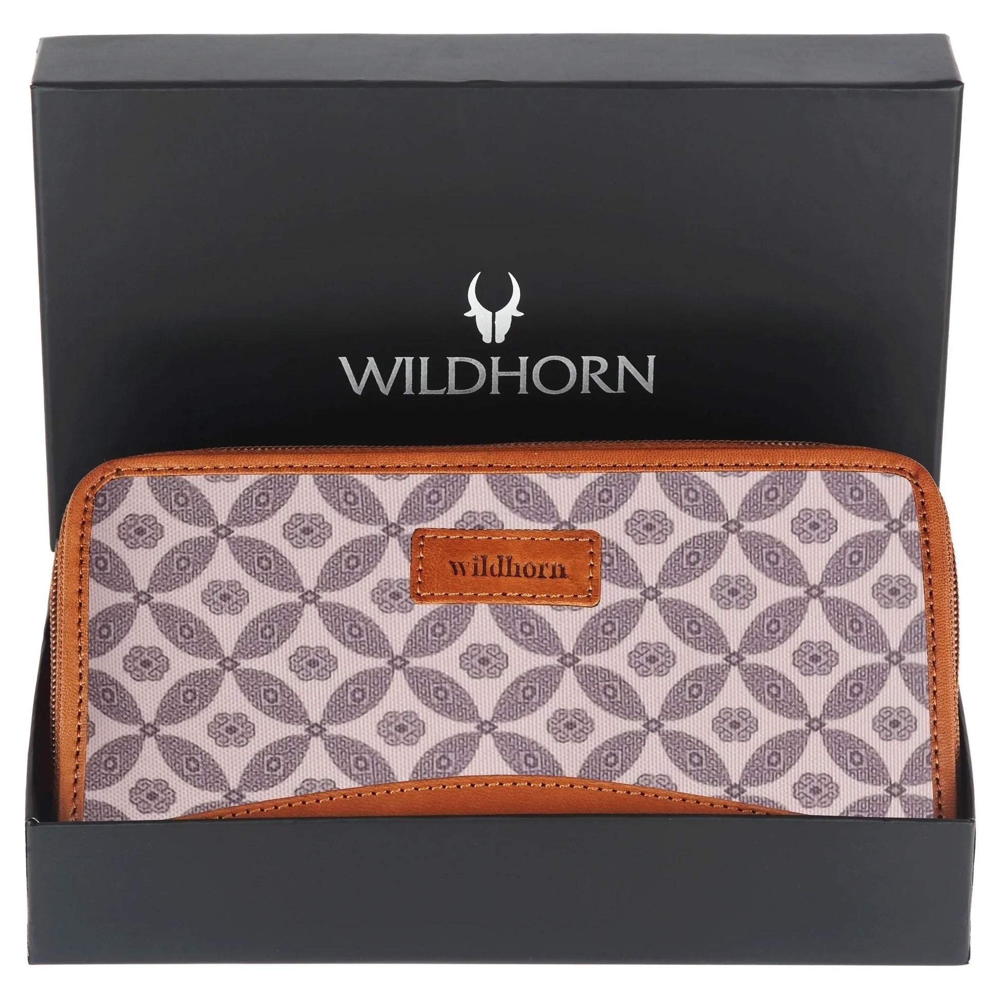 WildHorn Women's Canvas Wallet Clutch - Stylish, Spacious I Zip Around Wallet for Travel, Holds Cards, Phone, Cash - WILDHORN