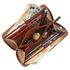 WildHorn Women's Canvas Wallet Clutch - Stylish, Spacious I Zip Around Wallet for Travel, Holds Cards, Phone, Cash. - WILDHORN