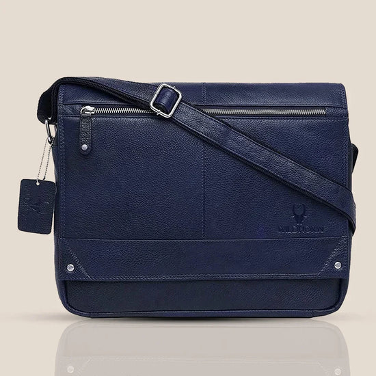 WILINGTON Leather Messenger Bag for Men - WILDHORN