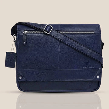 WILINGTON Leather Messenger Bag for Men - WILDHORN