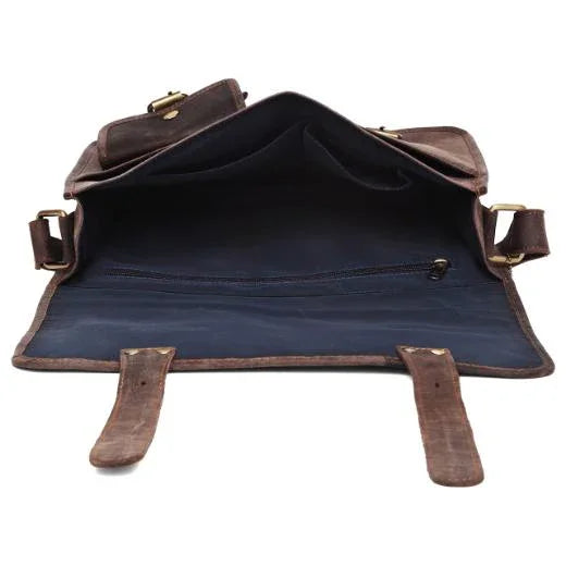 WILINGTON Leather Messenger Bag for Men - WILDHORN