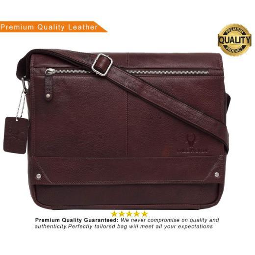 WILINGTON Leather Messenger Bag for Men - WILDHORN