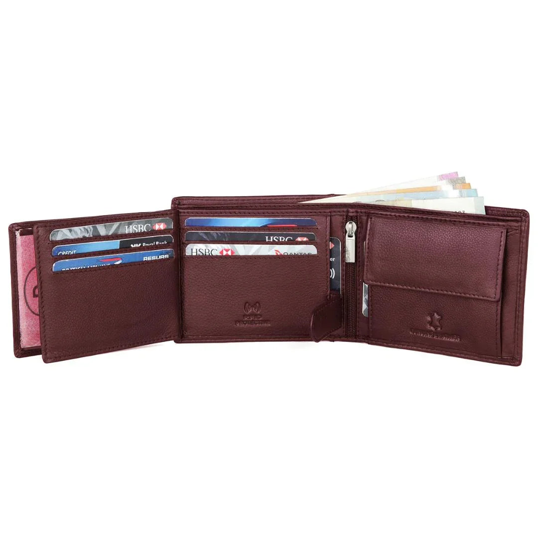 WILLIAM RFID Protected Leather Wallet for Men - WILDHORN