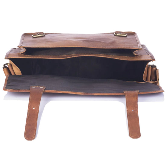WILLOW Leather Laptop Messenger Bag for Men - WILDHORN