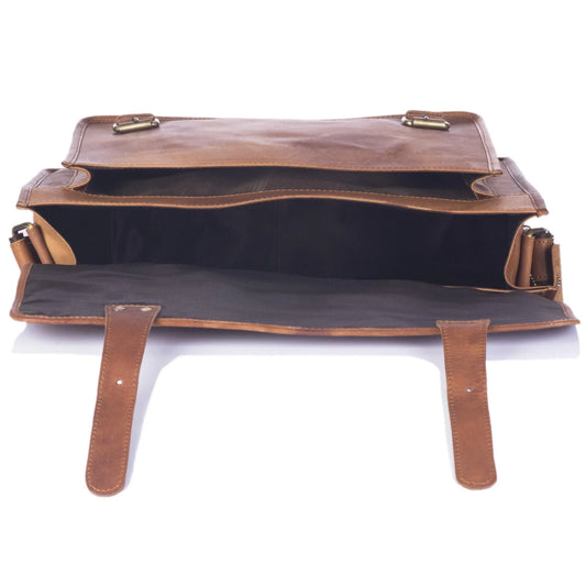 WILLOW Leather Laptop Messenger Bag for Men - WILDHORN