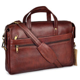 Wildhorn Original Leather Brown 15.5 inch Laptop Bag for Men with Padded Compartment | Everyday Leather Office Messenger Bag(MB582 MAROON) - WILDHORN