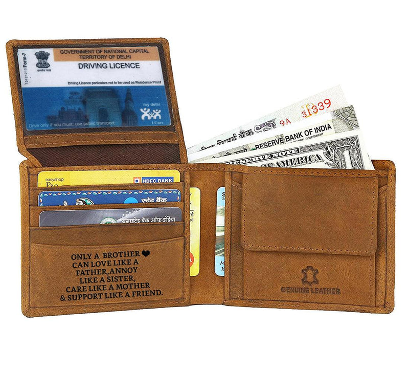 WILDHORN® Engraved Personalized Wallet for Men - Gift for Father, Husband ,Friend, Boyfriend, Brother & Son