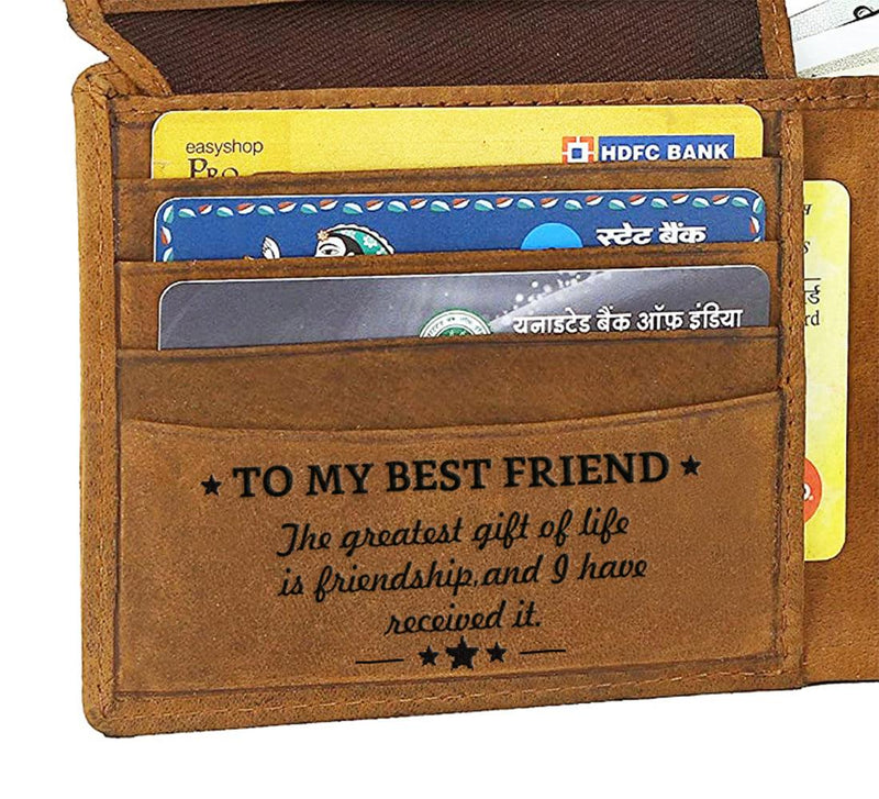 WILDHORN® Engraved Personalized Wallet for Men - Gift for Father, Husband ,Friend, Boyfriend, Brother & Son