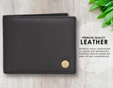 WildHorn® RFID Protected Genuine High Quality Leather Wallet Keychain & Pen Combo for Men